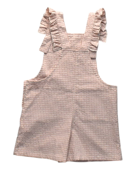 A Pink Overall Shorts from Petite Lucette in size 3T for girl. (Back View)