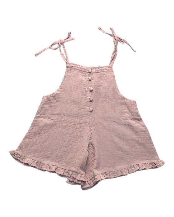 A Pink Sleeveless Rompers from Jellymade in size 4T for girl. (Front View)