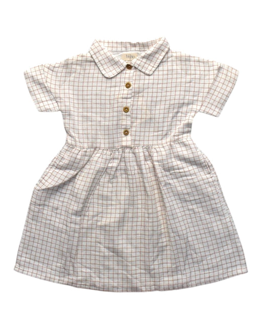 A White Short Sleeve Dresses from Buho in size 3T for girl. (Front View)