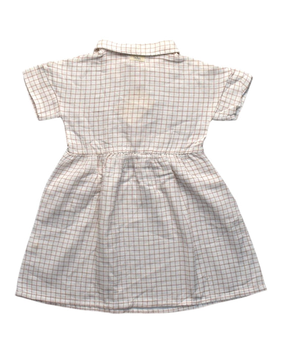 A White Short Sleeve Dresses from Buho in size 3T for girl. (Back View)