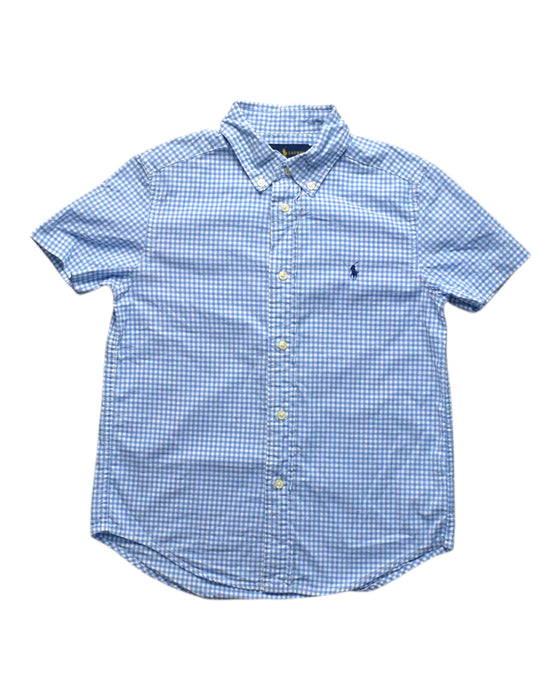 A Blue Short Sleeve Shirts from Ralph Lauren in size 7Y for boy. (Front View)