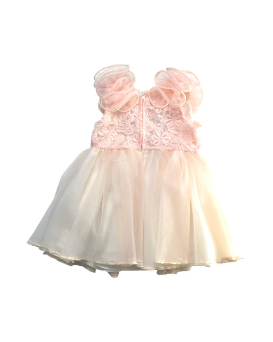 A Pink Sleeveless Dresses from Bonnie Baby in size 6-12M for girl. (Back View)
