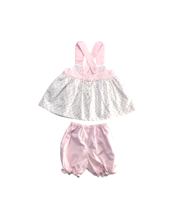 A Pink Overall Sets from The Beaufort Bonnet Company in size 6-12M for girl. (Back View)