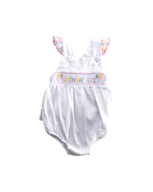 A White Sleeveless Rompers from Classic Whimsy in size 18-24M for girl. (Front View)