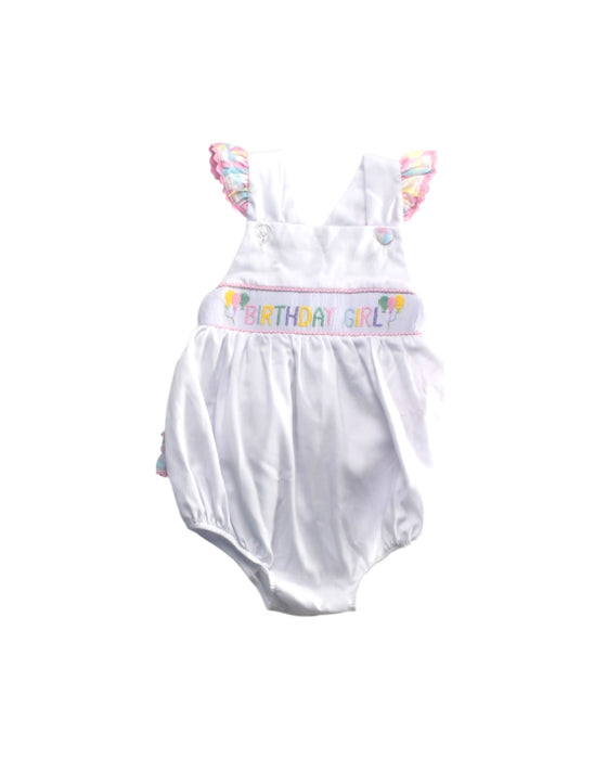 A White Sleeveless Rompers from Classic Whimsy in size 18-24M for girl. (Front View)