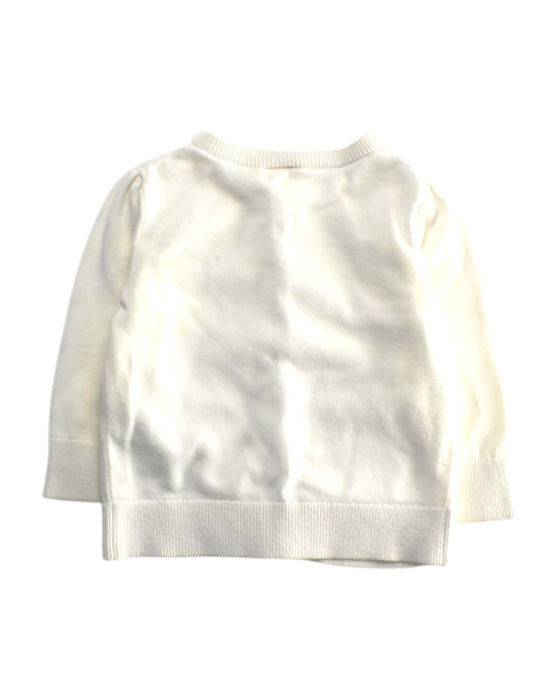 A White Cardigans from Seed in size 6-12M for girl. (Back View)