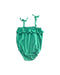 A Green Sleeveless Rompers from Seed in size 12-18M for girl. (Back View)
