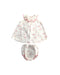 A White Shorts Sets from Petit Bateau in size 3-6M for girl. (Front View)