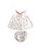 A White Shorts Sets from Petit Bateau in size 3-6M for girl. (Back View)