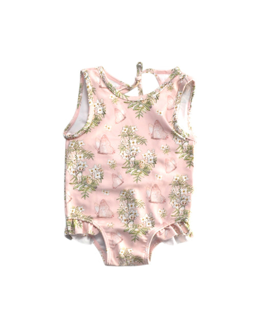 A Pink Swimsuits from Walnut in size 6-12M for girl. (Front View)