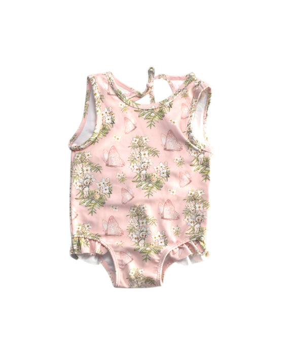 A Pink Swimsuits from Walnut in size 6-12M for girl. (Front View)