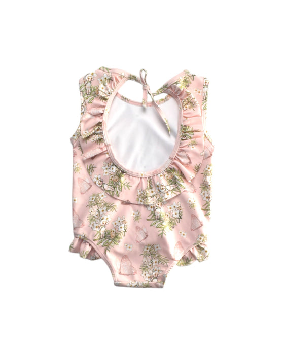 A Pink Swimsuits from Walnut in size 6-12M for girl. (Back View)