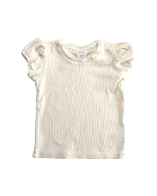 A White Short Sleeve Tops from Seed in size 18-24M for girl. (Front View)