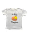 A White Short Sleeve T Shirts from The Wee Bean in size 2T for girl. (Front View)