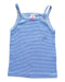 A Blue Sleeveless Tops from Petit Bateau in size 2T for girl. (Front View)
