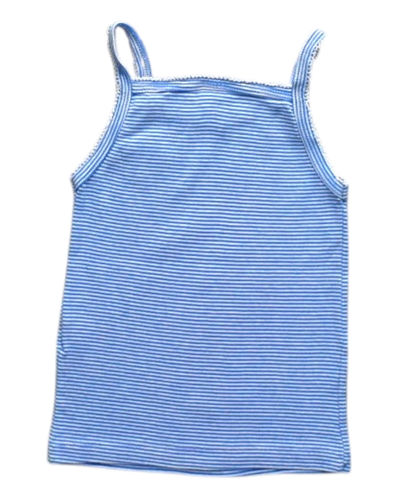 A Blue Sleeveless Tops from Petit Bateau in size 2T for girl. (Back View)