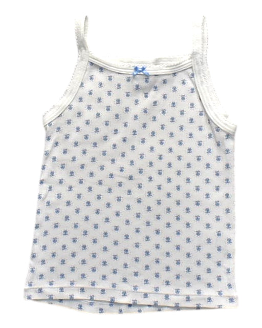 A White Sleeveless Tops from Petit Bateau in size 2T for girl. (Front View)