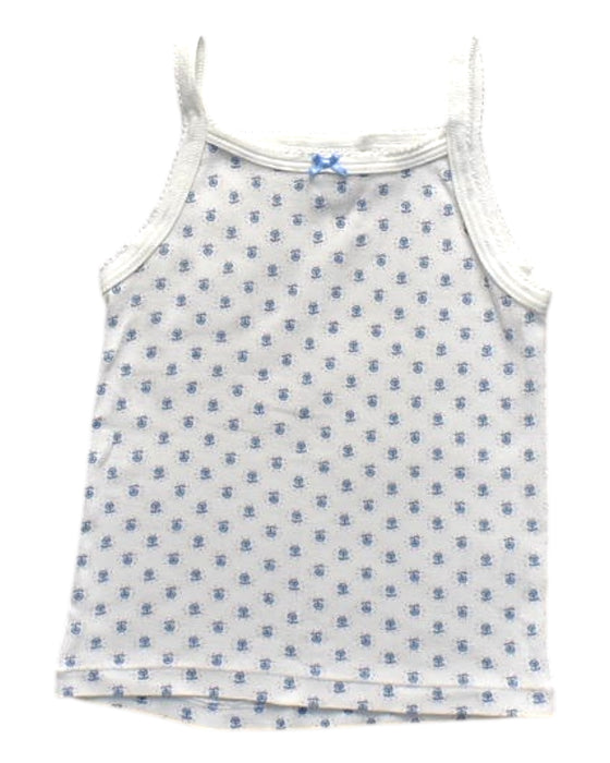 A White Sleeveless Tops from Petit Bateau in size 2T for girl. (Front View)