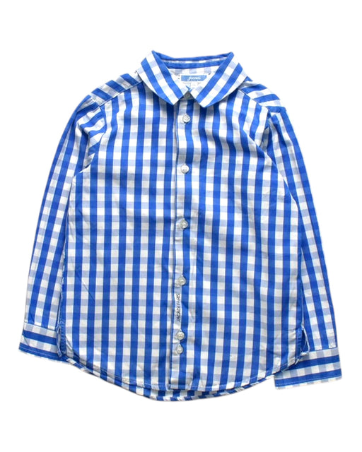 A Blue Long Sleeve Shirts from Jacadi in size 6T for boy. (Front View)