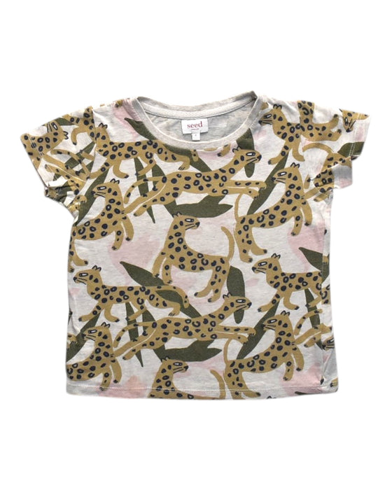 A Multicolour Short Sleeve T Shirts from Seed in size 4T for boy. (Front View)