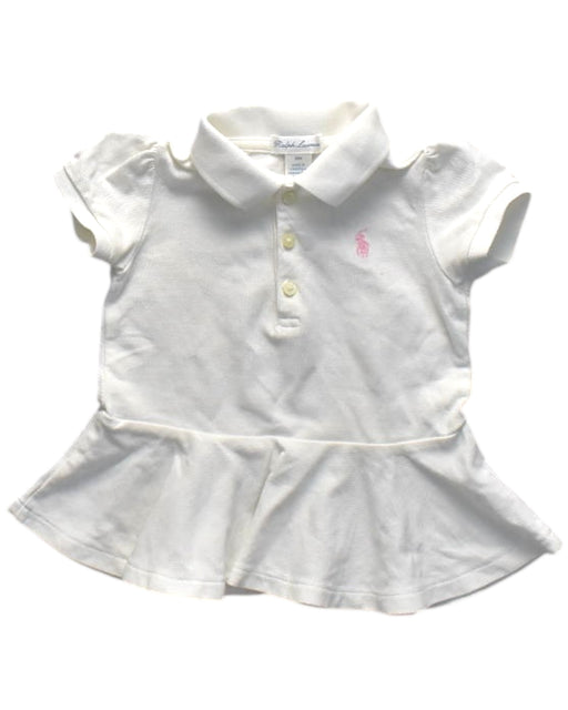A White Short Sleeve Dresses from Ralph Lauren in size 12-18M for girl. (Front View)