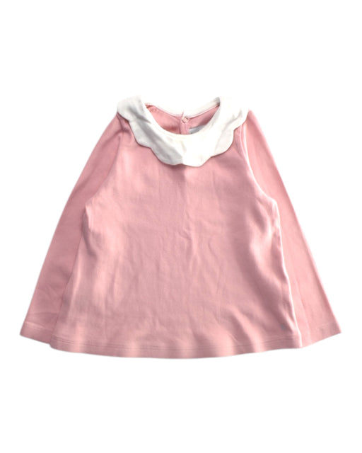 A Pink Long Sleeve Tops from Petit Bateau in size 2T for girl. (Front View)