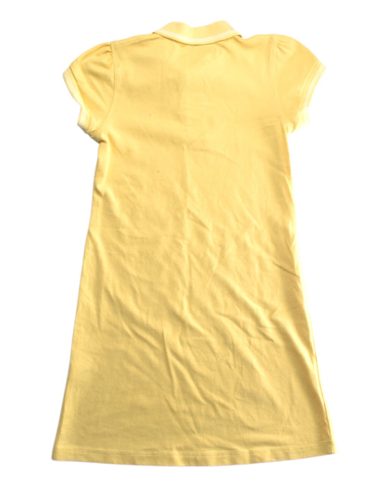 A Yellow Short Sleeve Dresses from Petit Bateau in size 8Y for girl. (Back View)