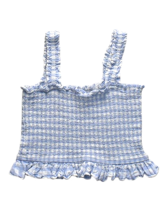 A Blue Sleeveless Tops from Seed in size 12Y for girl. (Back View)