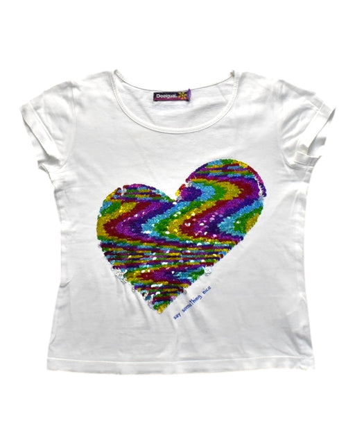 A Multicolour Short Sleeve Tops from Desigual in size 7Y for girl. (Front View)