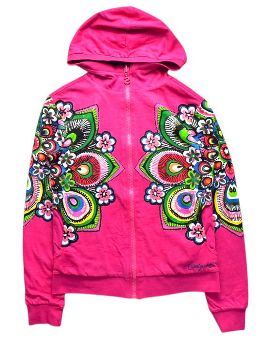 A Multicolour Zippered Sweatshirts from Desigual in size 9Y for girl. (Front View)
