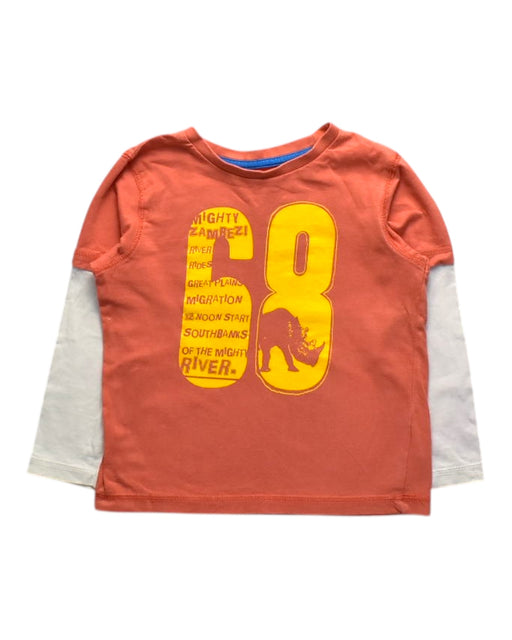 A Orange Long Sleeve T Shirts from Mothercare in size 5T for boy. (Front View)