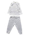 A White Pyjama Sets from Bonton in size 6-12M for boy. (Front View)