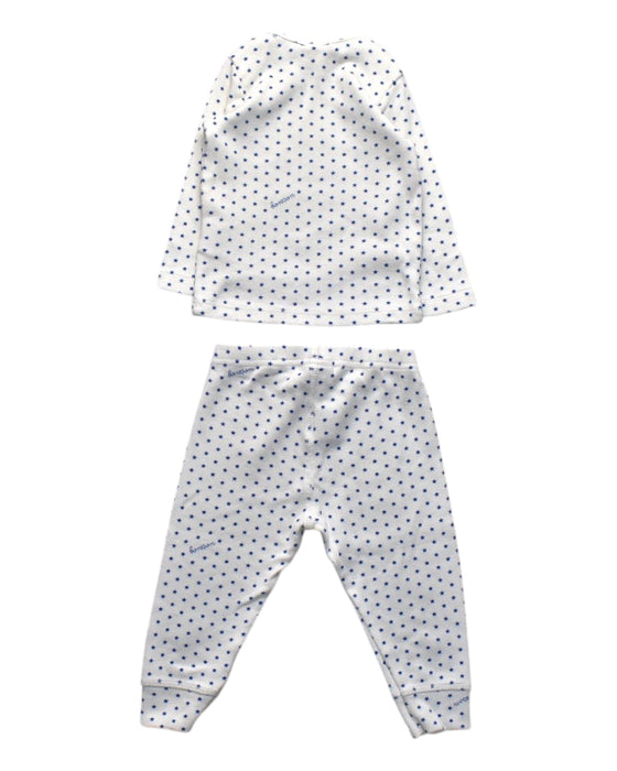 A White Pyjama Sets from Bonton in size 6-12M for boy. (Back View)
