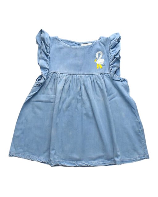 A Blue Sleeveless Dresses from Bobo Choses in size 12-18M for girl. (Front View)