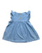 A Blue Sleeveless Dresses from Bobo Choses in size 12-18M for girl. (Back View)