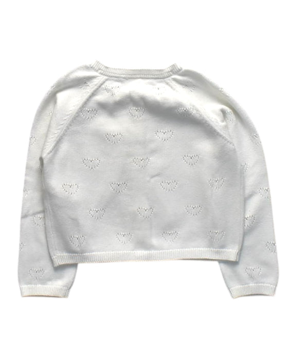 A White Cardigans from The Little White Company in size 2T for girl. (Back View)