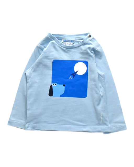 A Blue Long Sleeve T Shirts from Jacadi in size 12-18M for boy. (Front View)