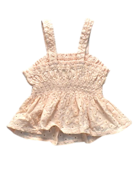 A Peach Sleeveless Tops from Gingersnaps in size 3T for girl. (Back View)