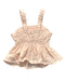 A Peach Sleeveless Tops from Gingersnaps in size 3T for girl. (Back View)