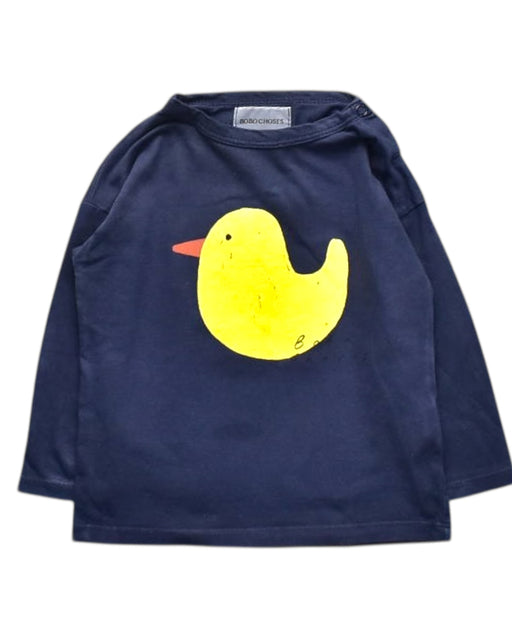 A Navy Long Sleeve T Shirts from Bobo Choses in size 6-12M for boy. (Front View)