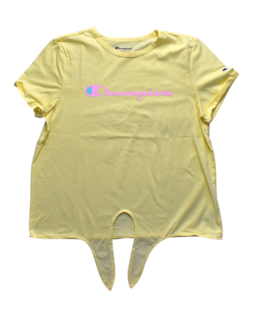 A Yellow Short Sleeve T Shirts from Champion in size 12Y for girl. (Front View)