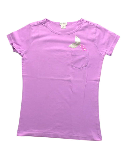 A Purple Short Sleeve Tops from Crewcuts in size 12Y for girl. (Front View)