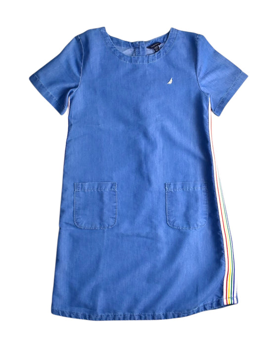 A Blue Short Sleeve Dresses from Nautica in size 12Y for girl. (Front View)