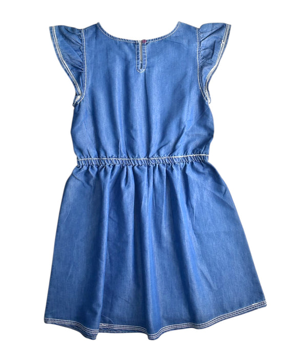 A Blue Sleeveless Dresses from Nautica in size 12Y for girl. (Back View)