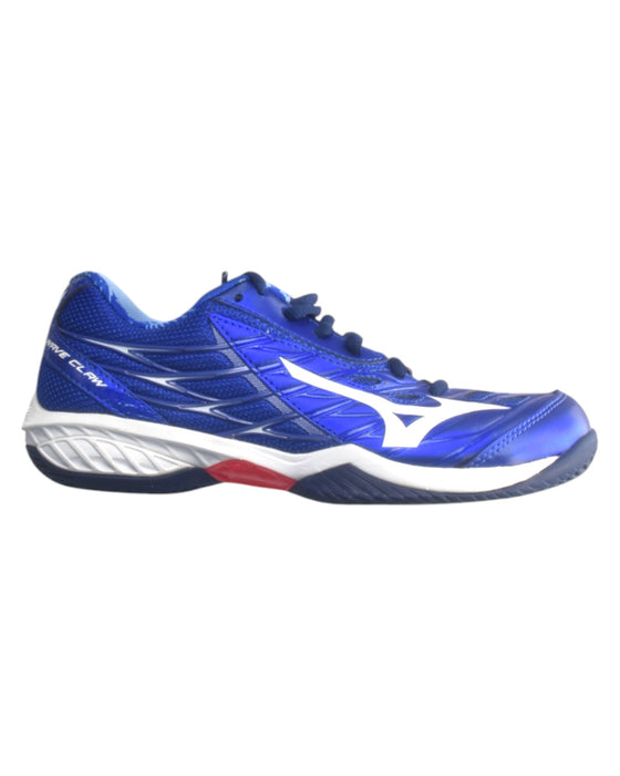 A Blue Sneakers from Mizuno in size 11Y for boy. (Front View)