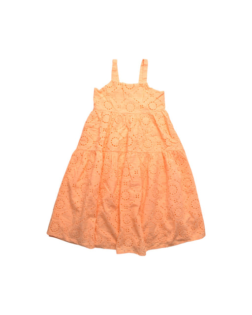 A Peach Sleeveless Dresses from Seed in size 9Y for girl. (Front View)