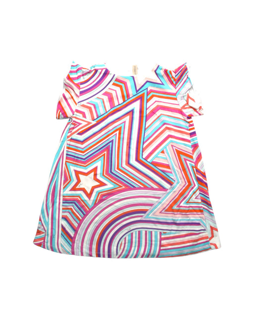 A Multicolour Short Sleeve Dresses from Emilio Pucci in size 8Y for girl. (Front View)