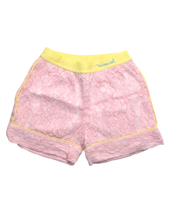 A Pink Shorts from MiMiSol in size 10Y for girl. (Front View)