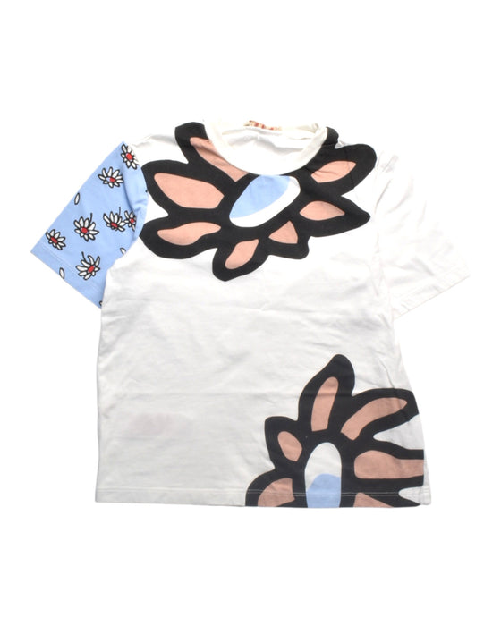 A Multicolour Short Sleeve T Shirts from Marni in size 8Y for girl. (Front View)