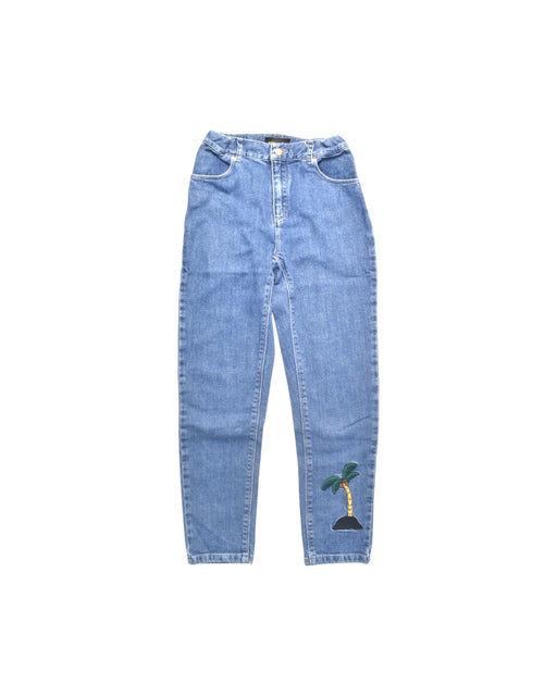 A Blue Jeans from Mini Rodini in size 9Y for girl. (Front View)